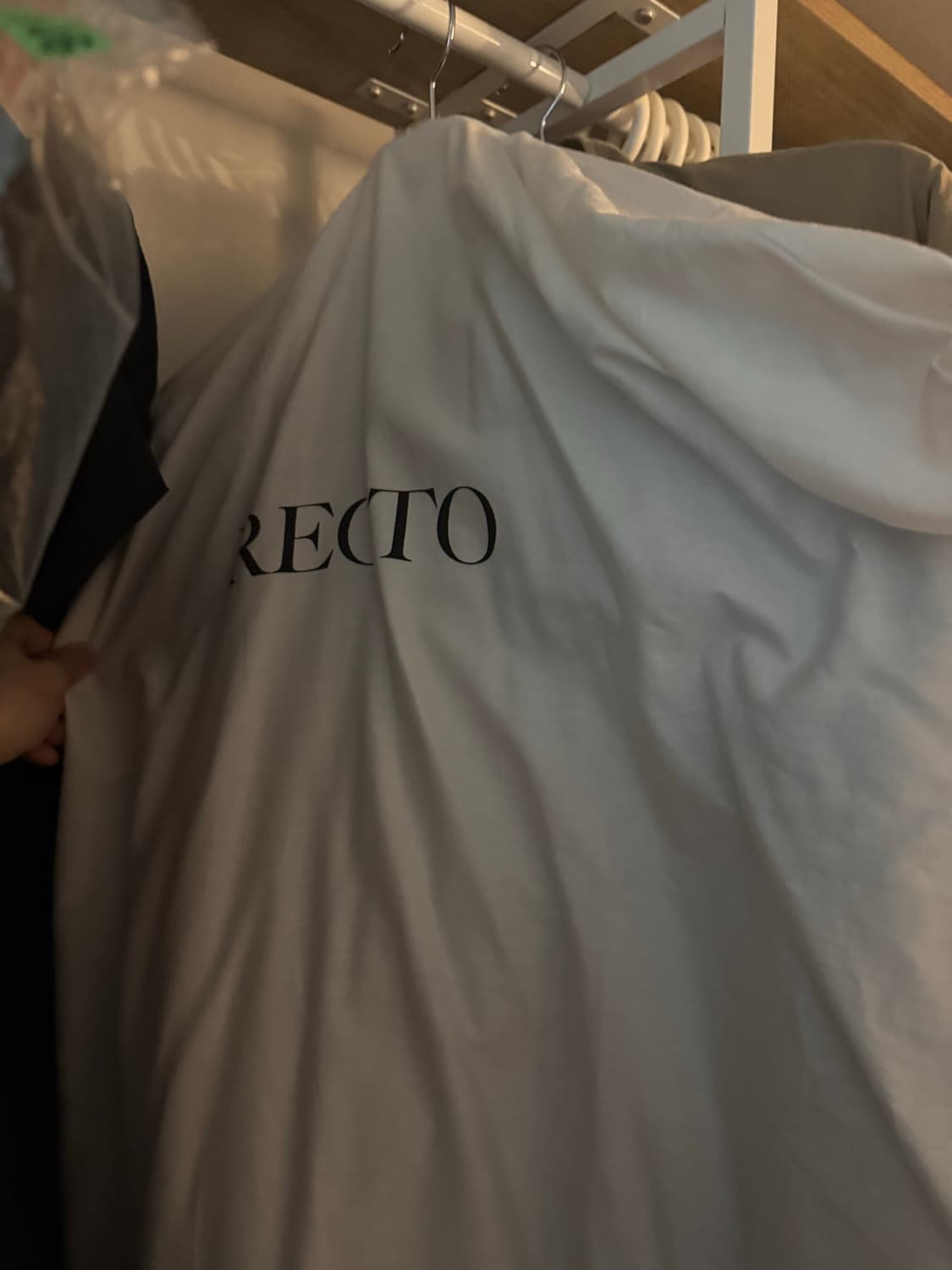 렉토 Recto 25FW 헤링본 더블 브레스티드 코트 블랙 상품이미지3