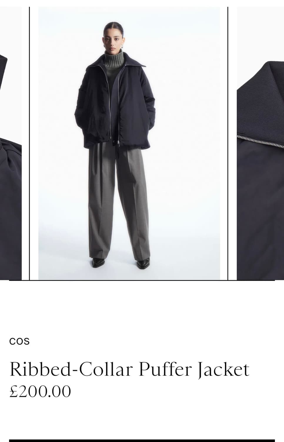 코스 리브드 카라 덕다운 푸퍼 자켓 상품이미지4