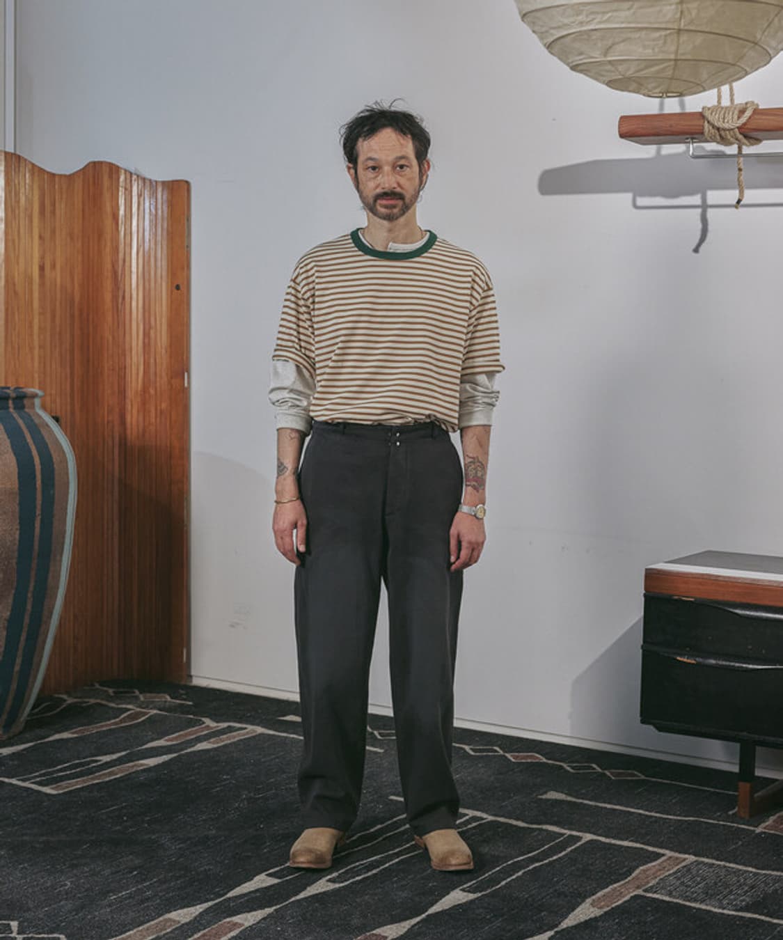 비헤비어 프렌치 트라우저 블랙 3 상품이미지4