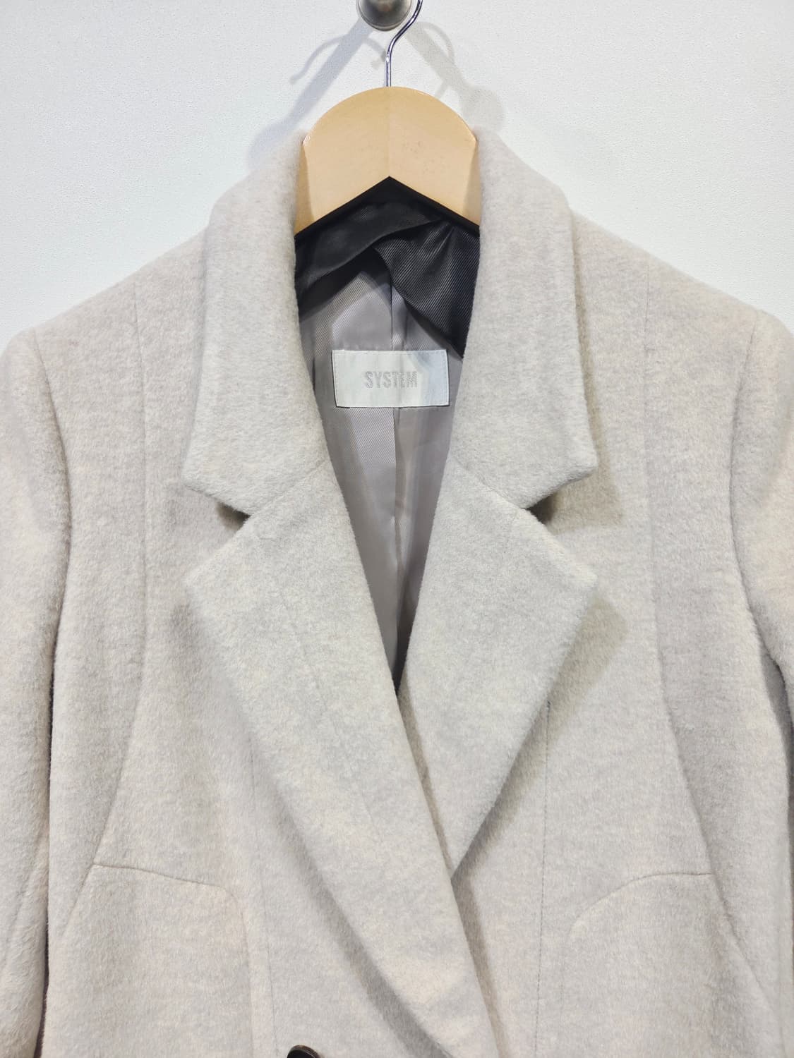 SYSTEM 시스템 울 앙고라 캐시미어 혼방 더블 코트 상품이미지3