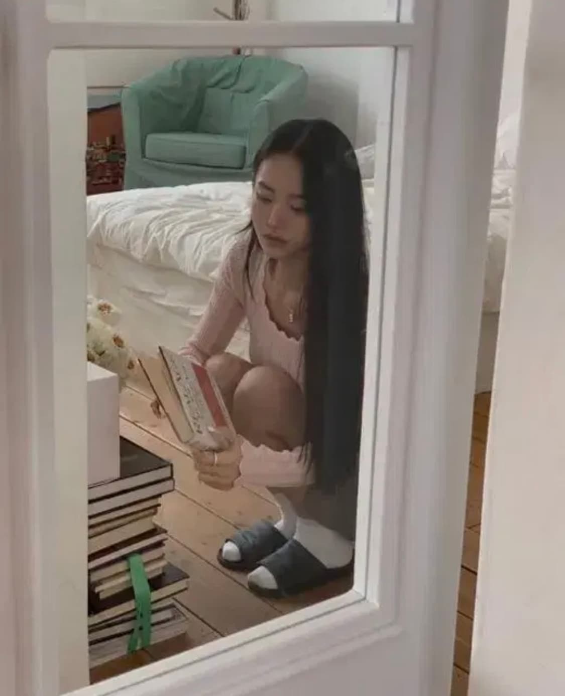페일제이드 핑킹 햄니트 롱슬리브 티셔츠 핑크 상품이미지3