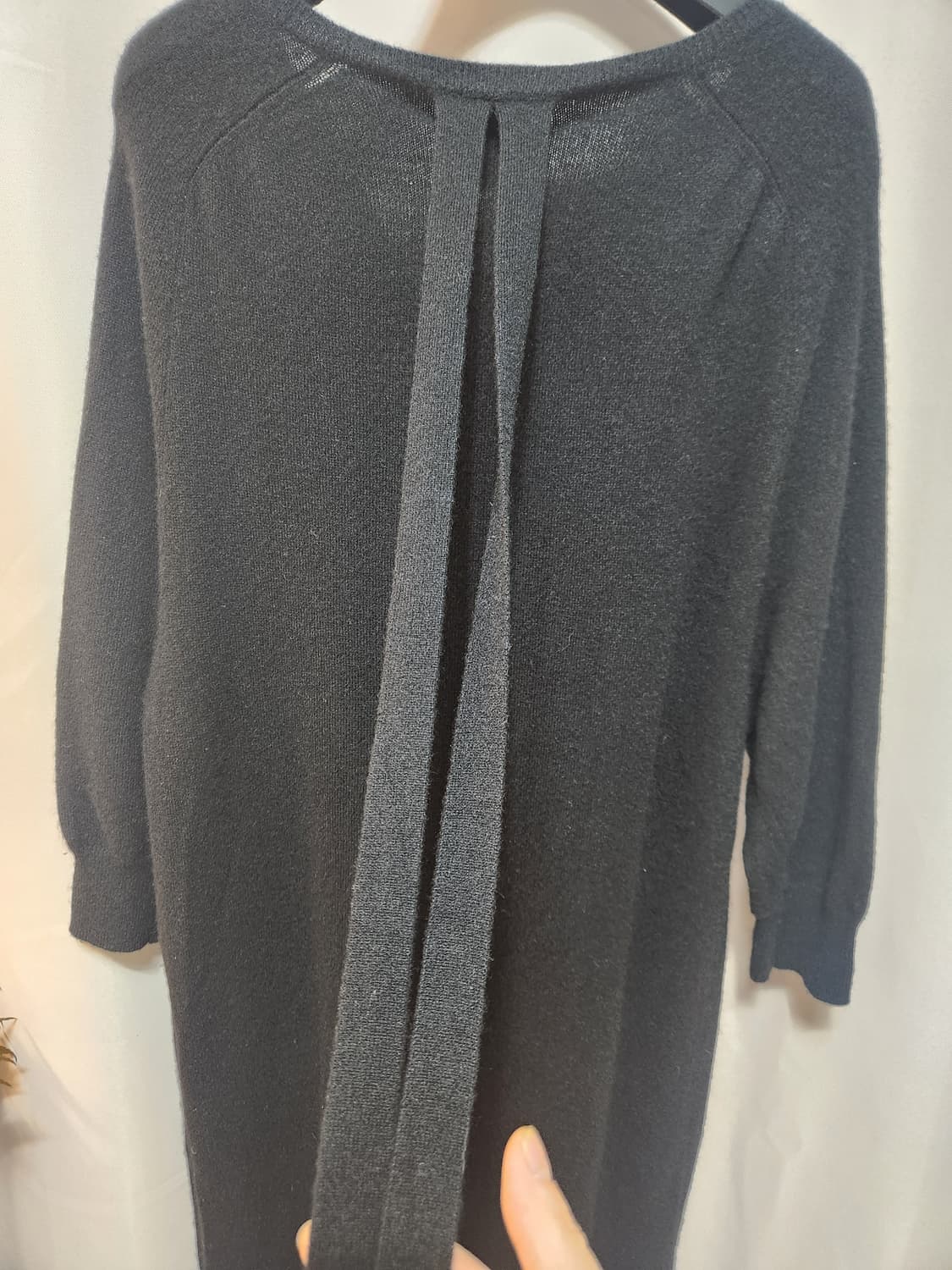 Mare di Mari 100%캐시미어블랙 브이넥 니트 롱 원피스 상품이미지7