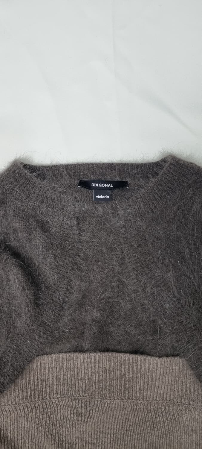 DIAGONAL 레이어드 튜브탑 니트 가디건 Free _ 여성 상품이미지9