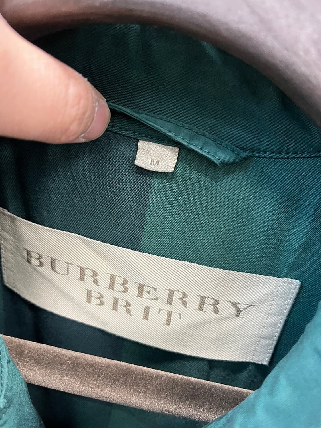 100) 버버리 모스그린 코튼 트렌치코트  상품이미지4