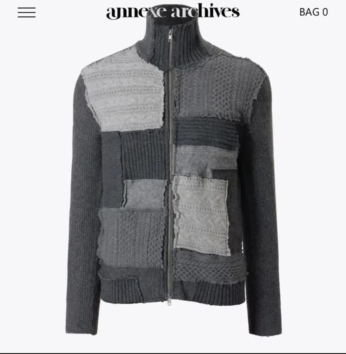 구매1)아넥스 아카이브 니트집업 상품이미지1