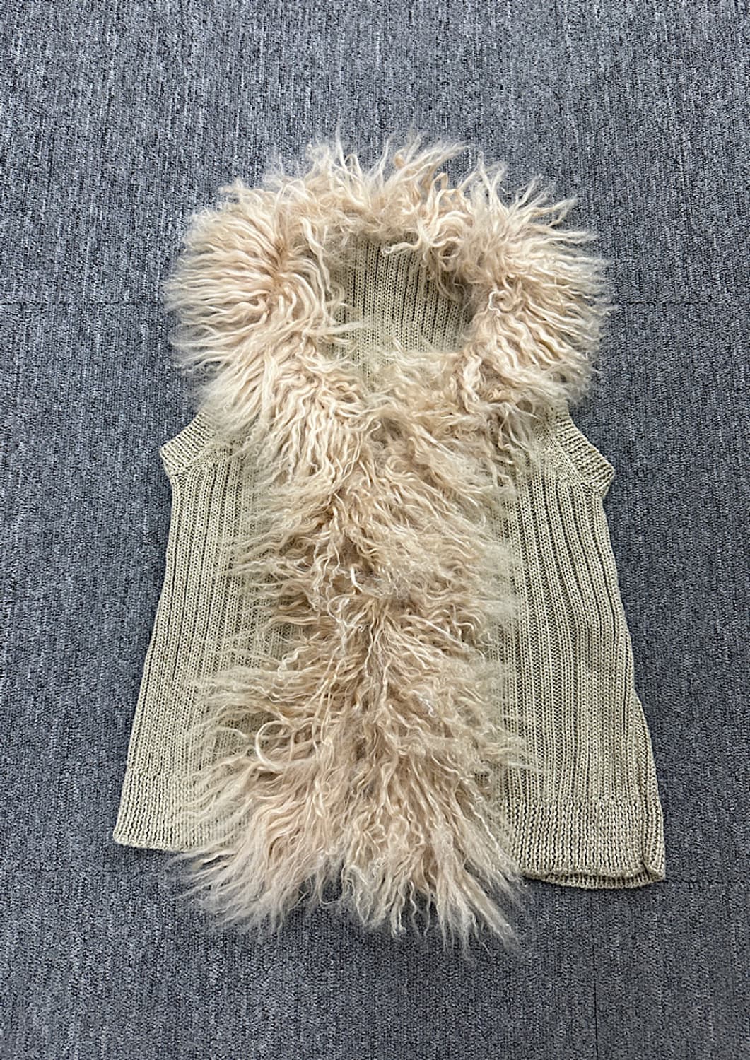 빈티지 퍼 조끼  상품이미지1