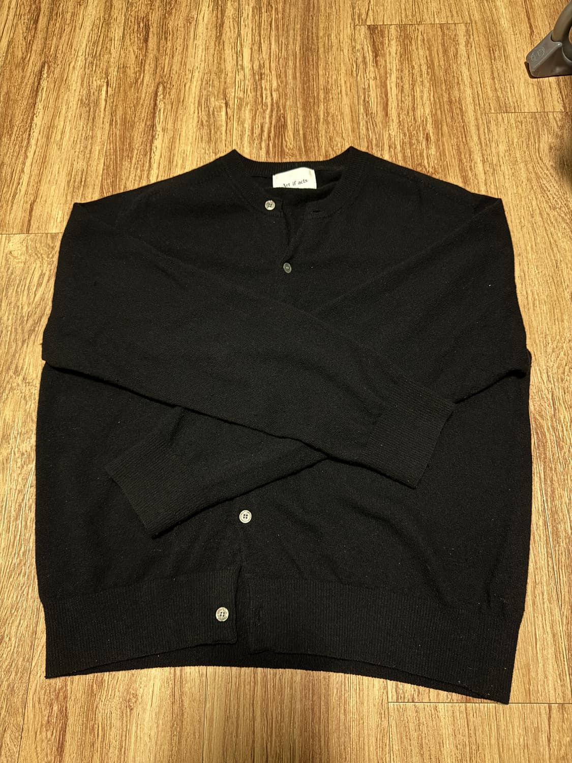 아트이프액츠 홀가먼트 가디건 블랙 L 상품이미지2