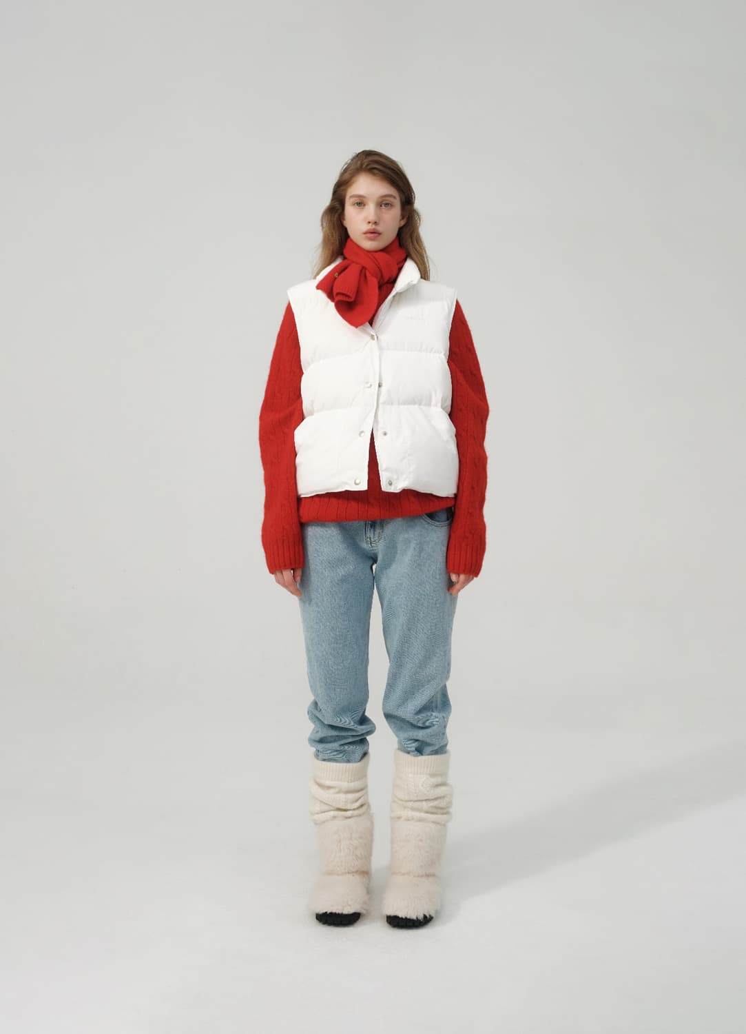 더바넷 화이트 라이트 구스 푸퍼 베스트 우먼즈 상품이미지7