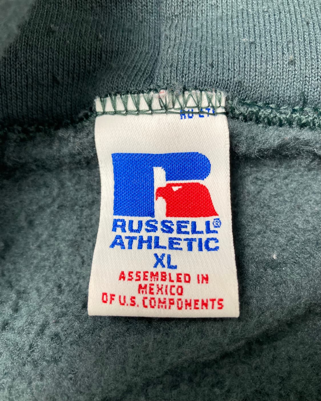90s Russell Zip Up Hoodie (sage green) 상품이미지3