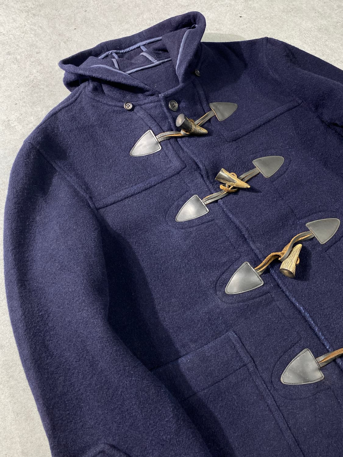 [F] 90s VAN JAC 반작 재팬 메이드 네이비 울 더플코트 상품이미지3