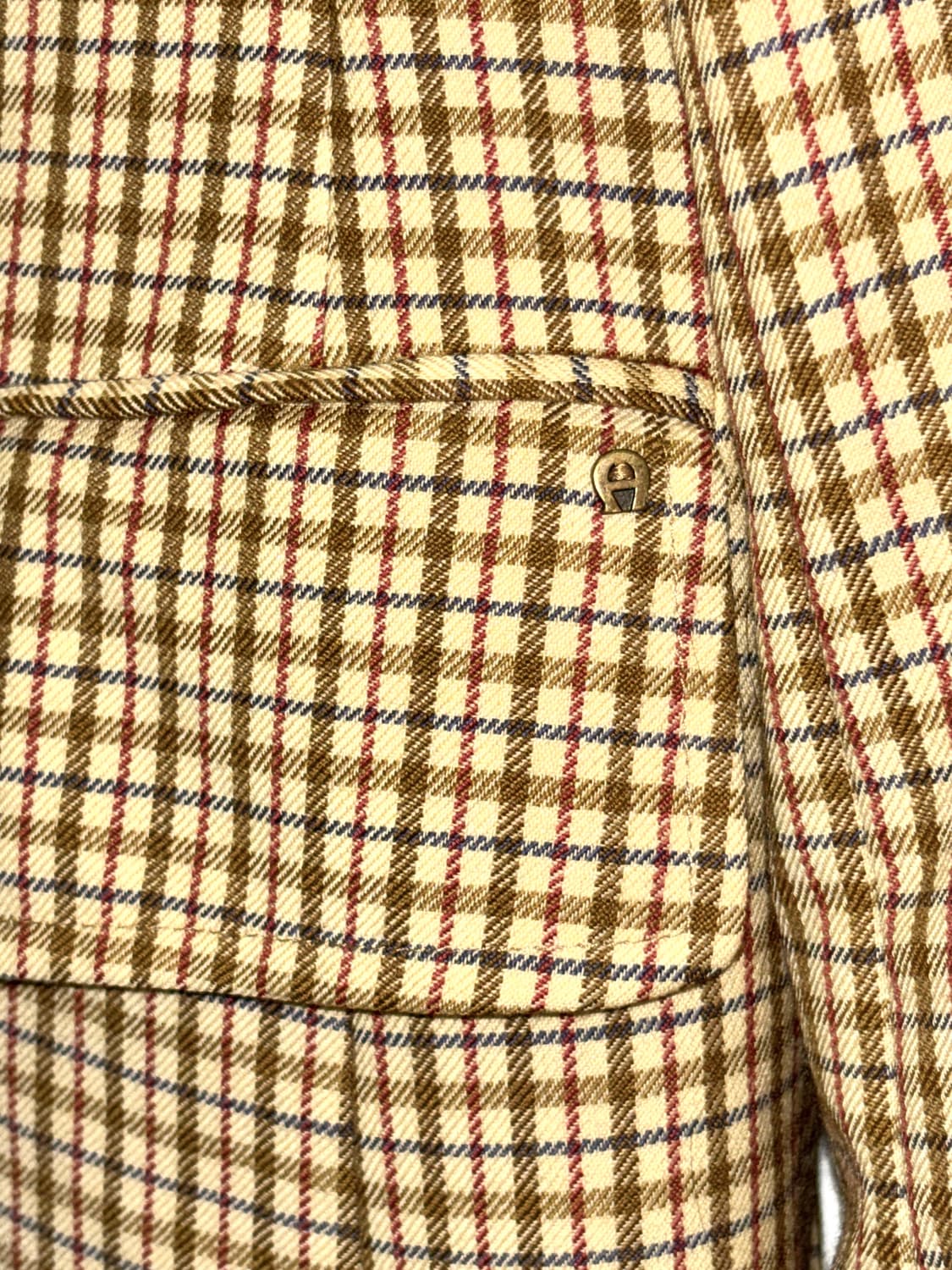 Aigner 클래식 체크 울 자켓 / Beige 상품이미지7