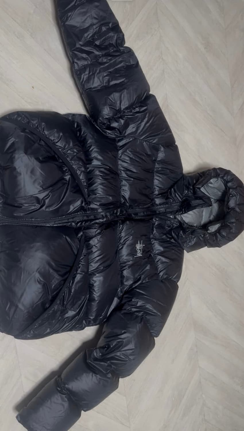 스투시 패딩 s 마이크로립스탑 블랙 역시즌 급처 상품이미지1