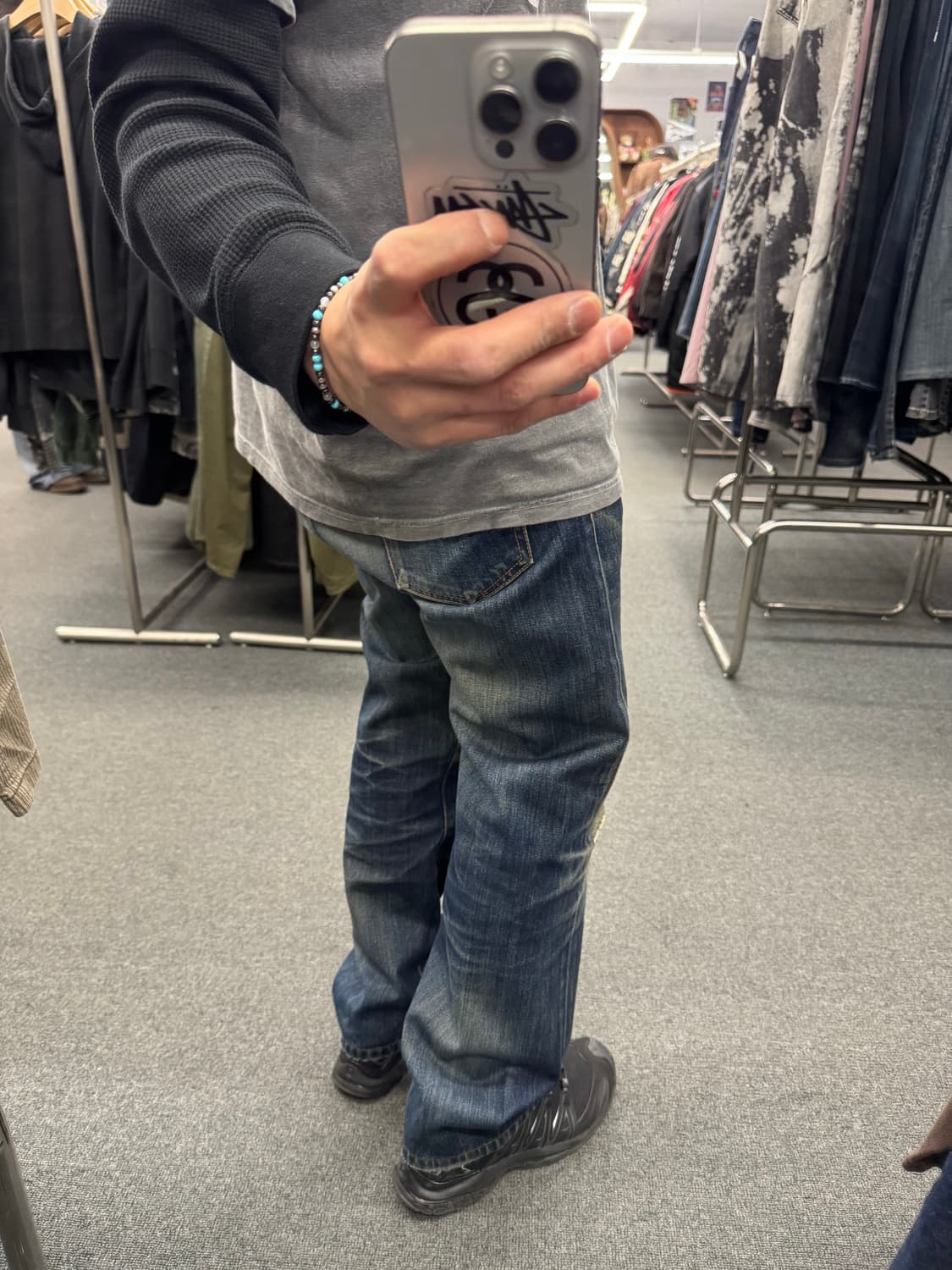 33)리바이스 빈티지 505 워싱 데님팬츠 상품이미지1