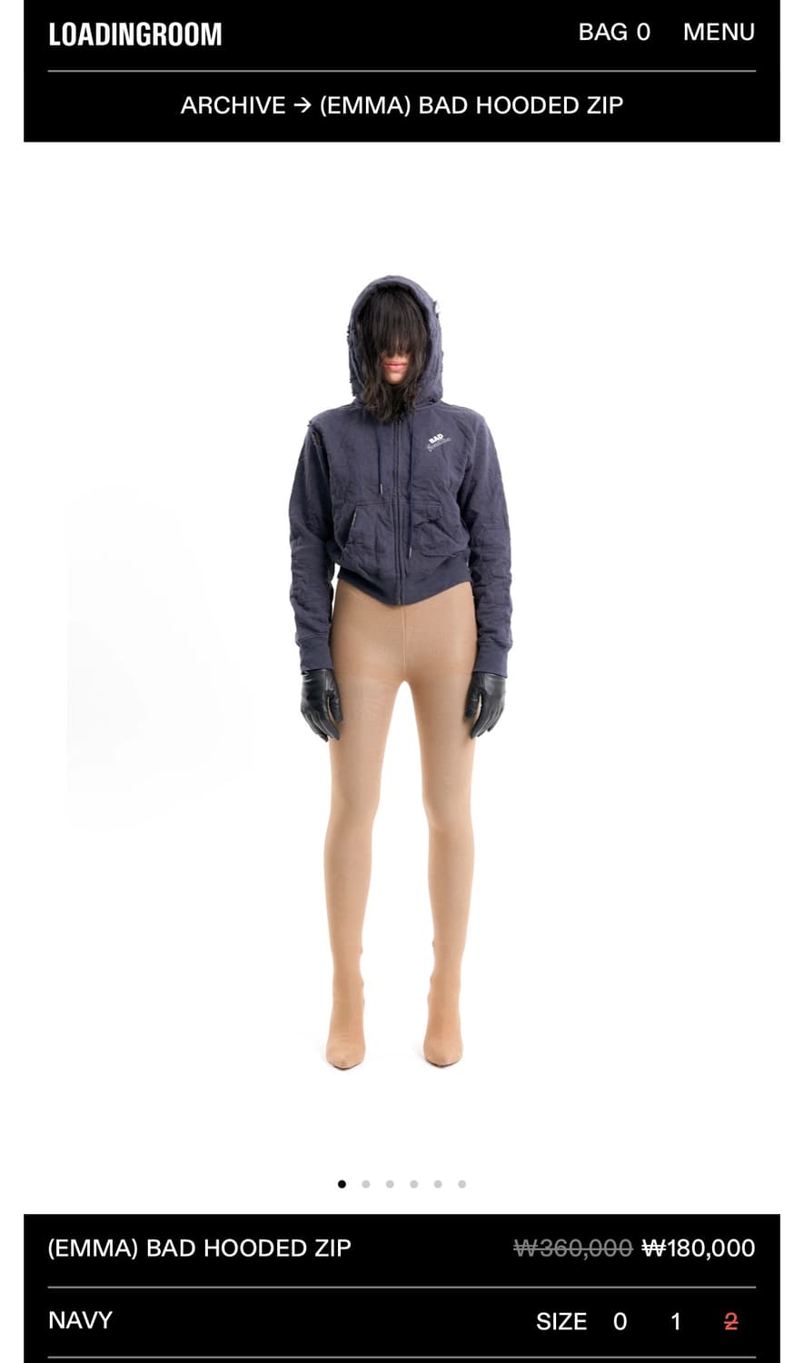 로딩룸 bad hooded zip 상품이미지1