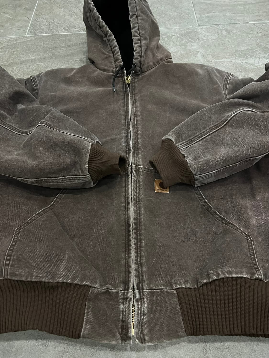 (XL)칼하트 덕 액티브 후드자켓 J130 CHT 체스트넛 상품이미지7