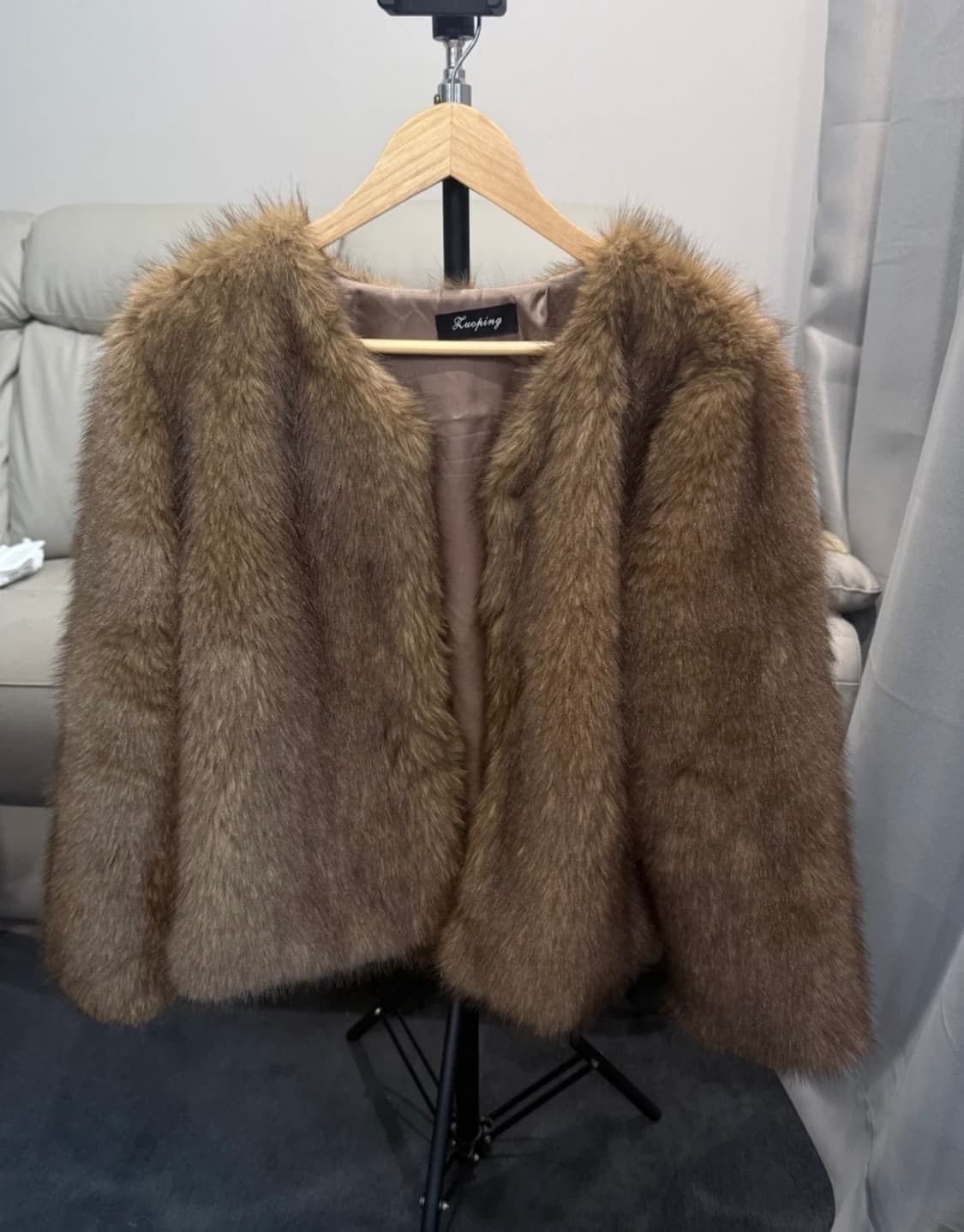 브라운 퍼 자켓 상품이미지1