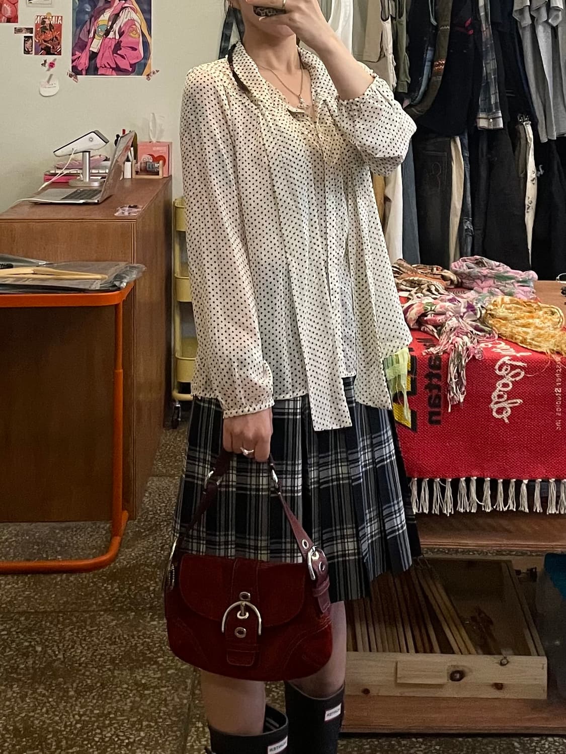 아이보리 도트 블라우스 [무배] 상품이미지4