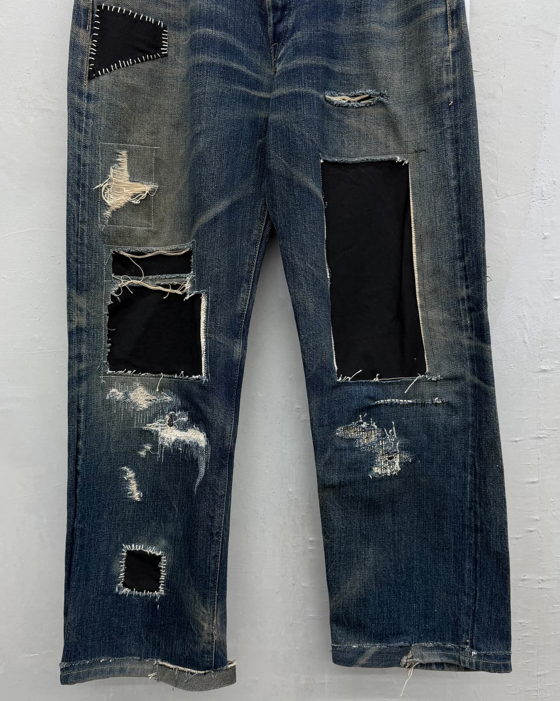 슈가케인 리빌드 패치워크 인디고 데님 팬츠 상품이미지3