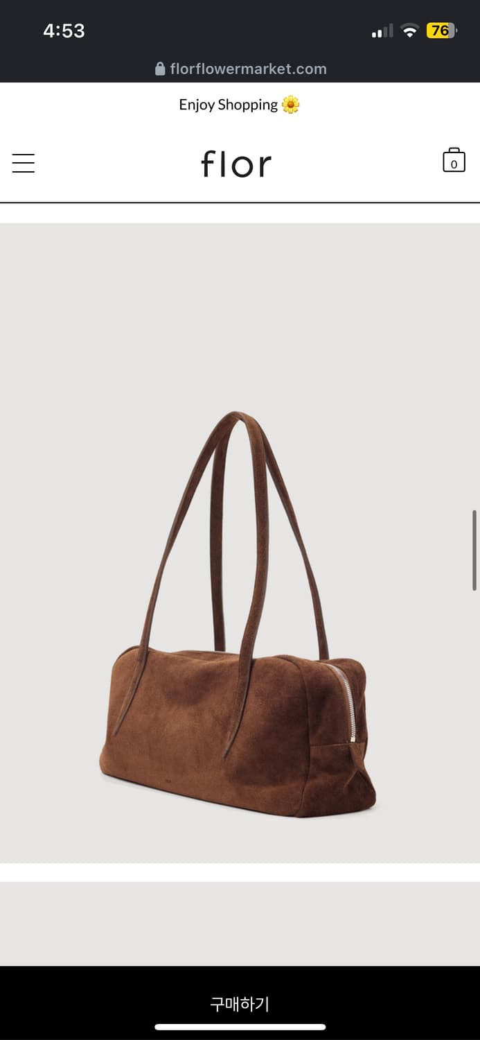 플로르 윌로 플루트 백 스웨이드 브라운 상품이미지4