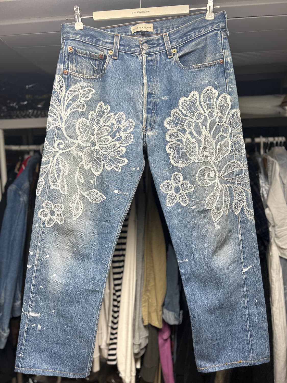 INNOCENCE NYC 이노센스NYC 자수 리메이크데님 팬츠 33 상품이미지1