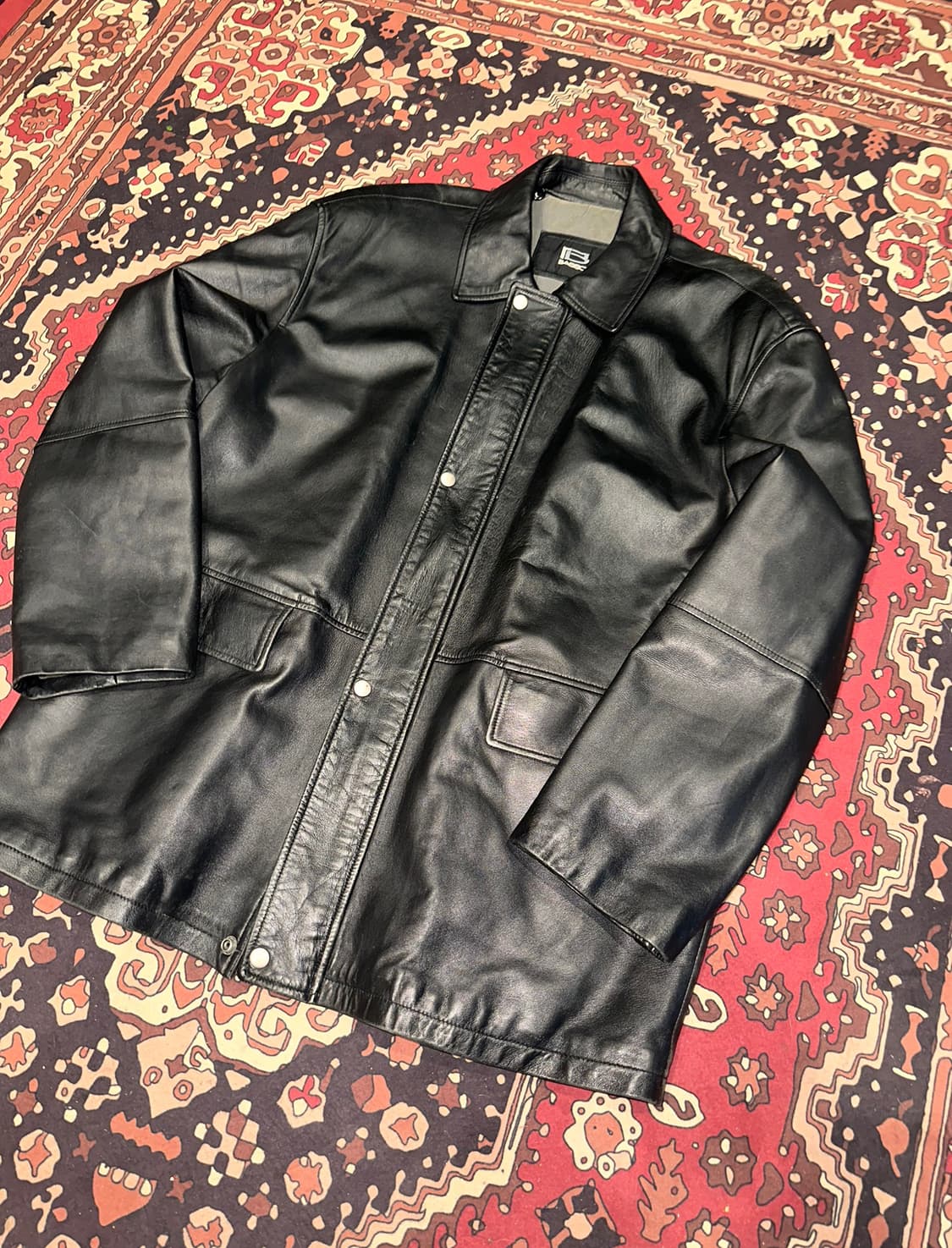 ( XL-2XL ) 가죽코트 가죽하프 가죽카코트 레더자켓 가죽롱코트 상품이미지2