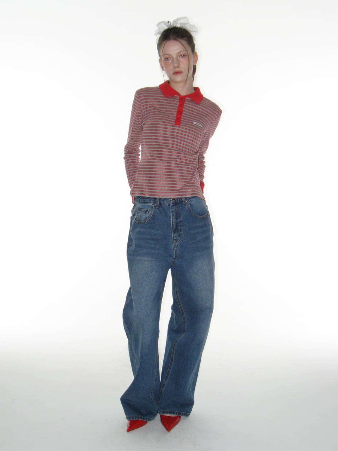 STUD WIDE JEANS_BLUE  상품이미지5