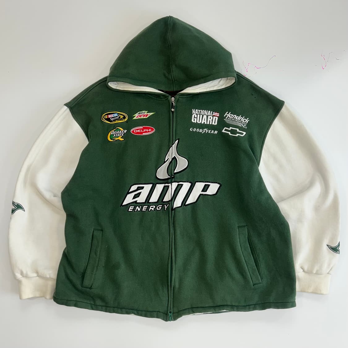 NASCAR 나스카 90‘s딥그린 레이싱 후드집업 상품이미지3