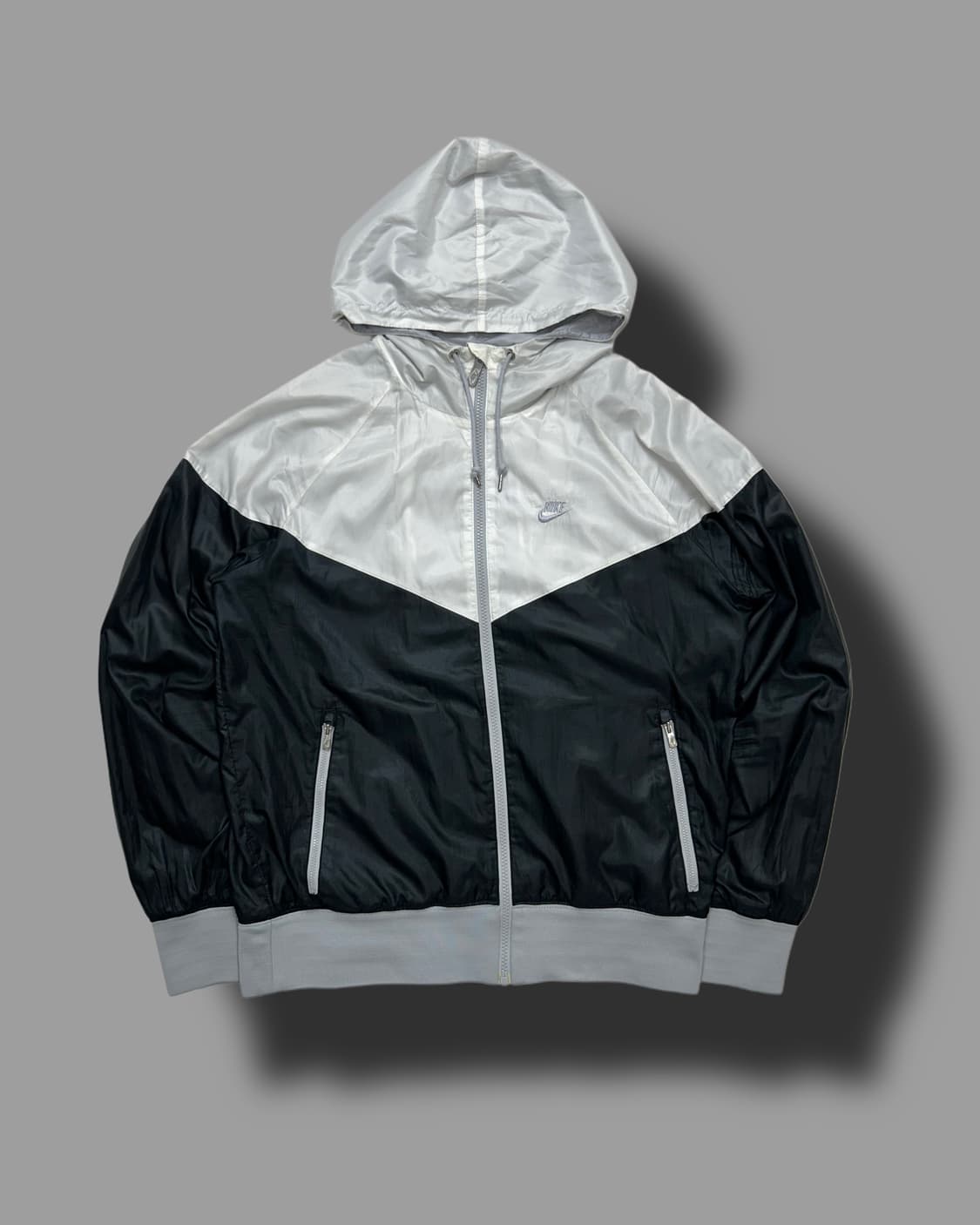 나이키 실버 로고 윈드러너 배색 바람막이 L 상품이미지4