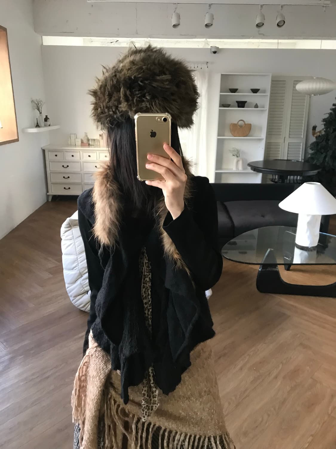 vintage fur vest 상품이미지2