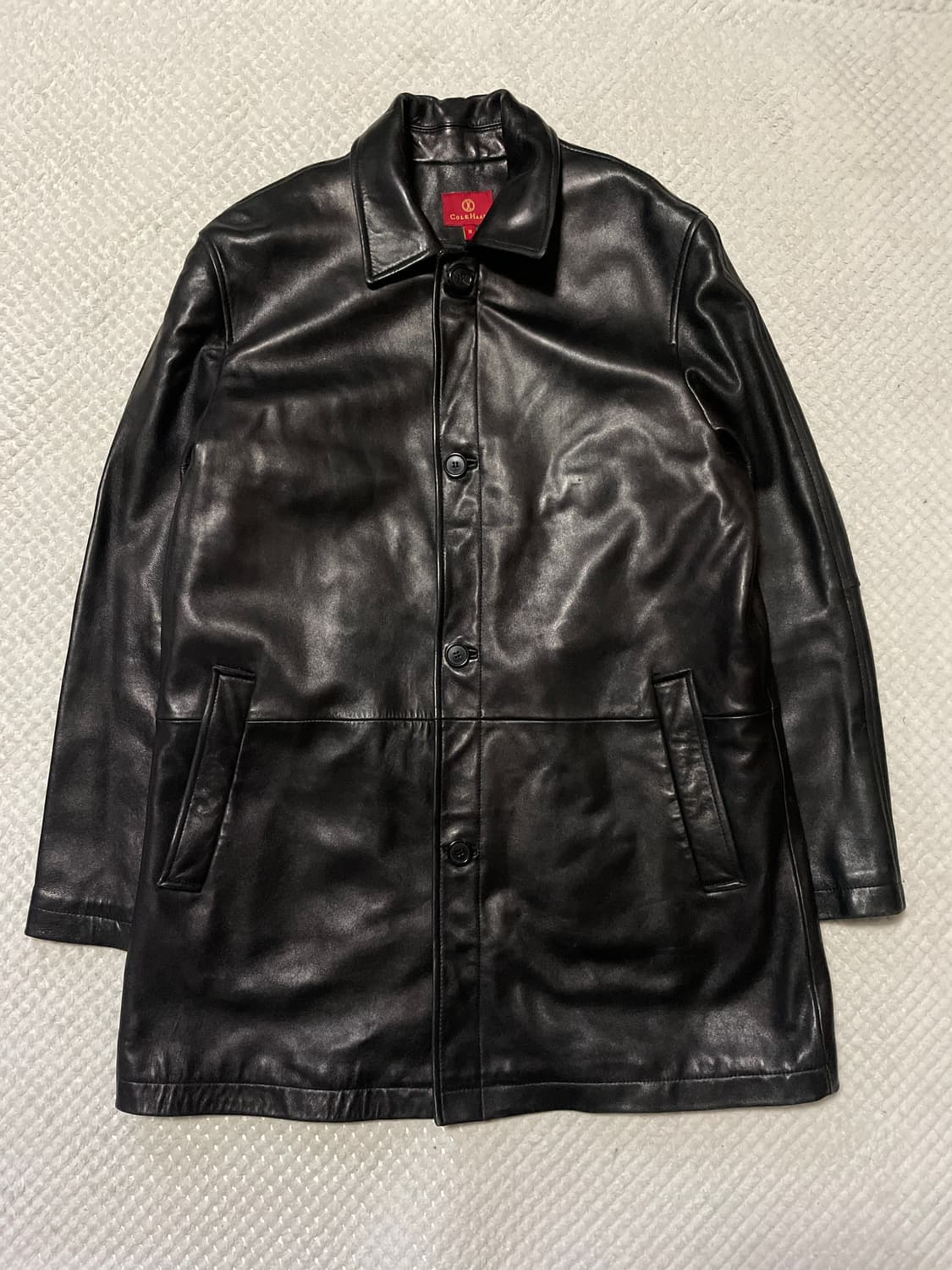 COLE HAAN 웨스턴 무드 램스킨 양가죽 레더 카 코트 상품이미지2