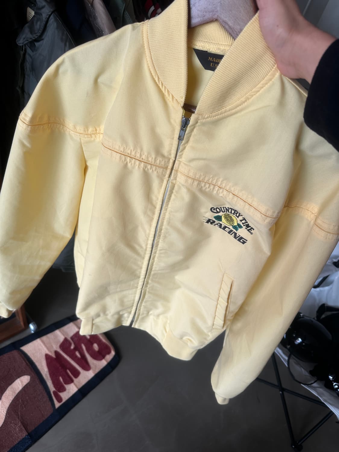 90s USA Racing 블루종 자켓 상품이미지6