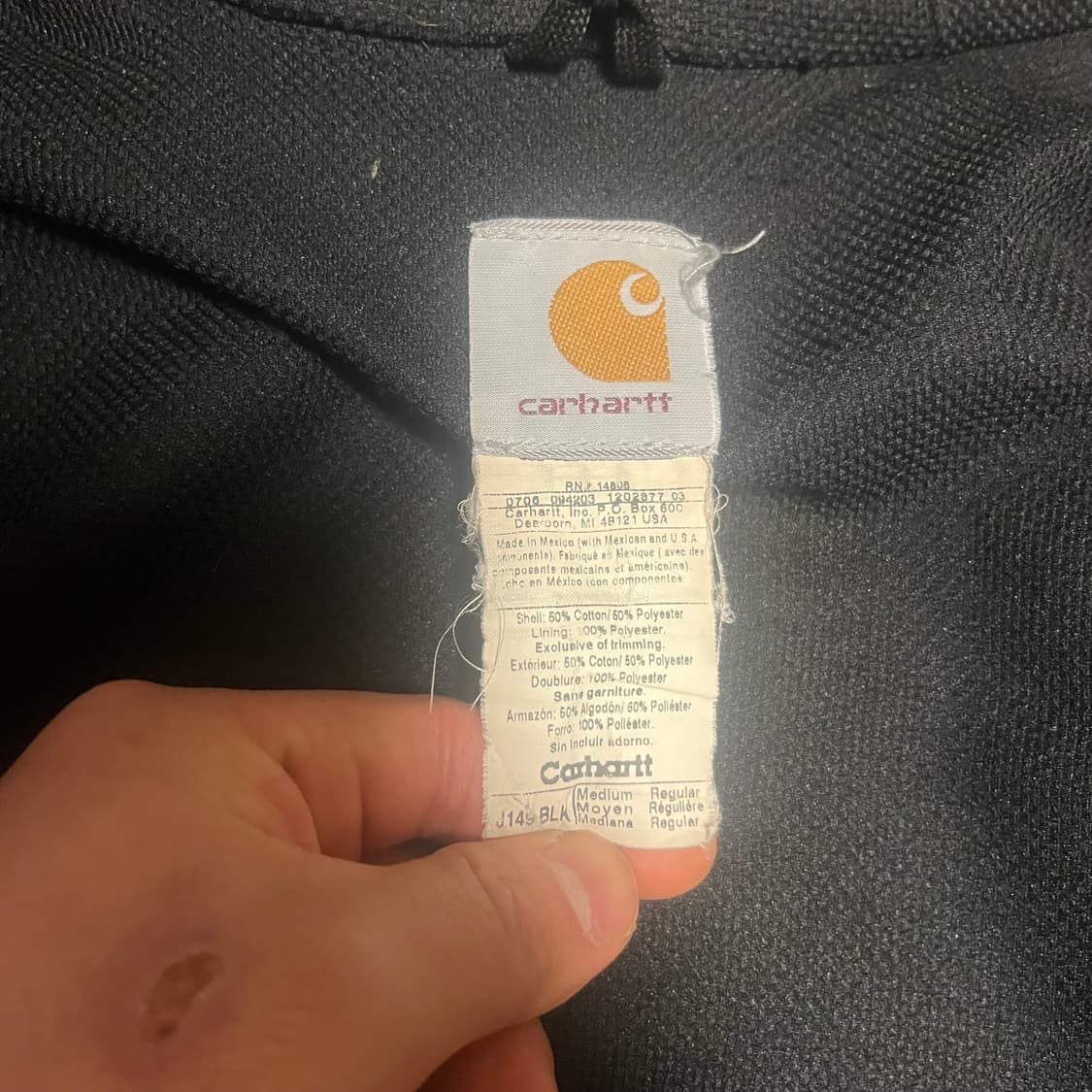 [M] 칸예 00s 빈티지 칼하트 J149 후드집업 BLK 상품이미지7