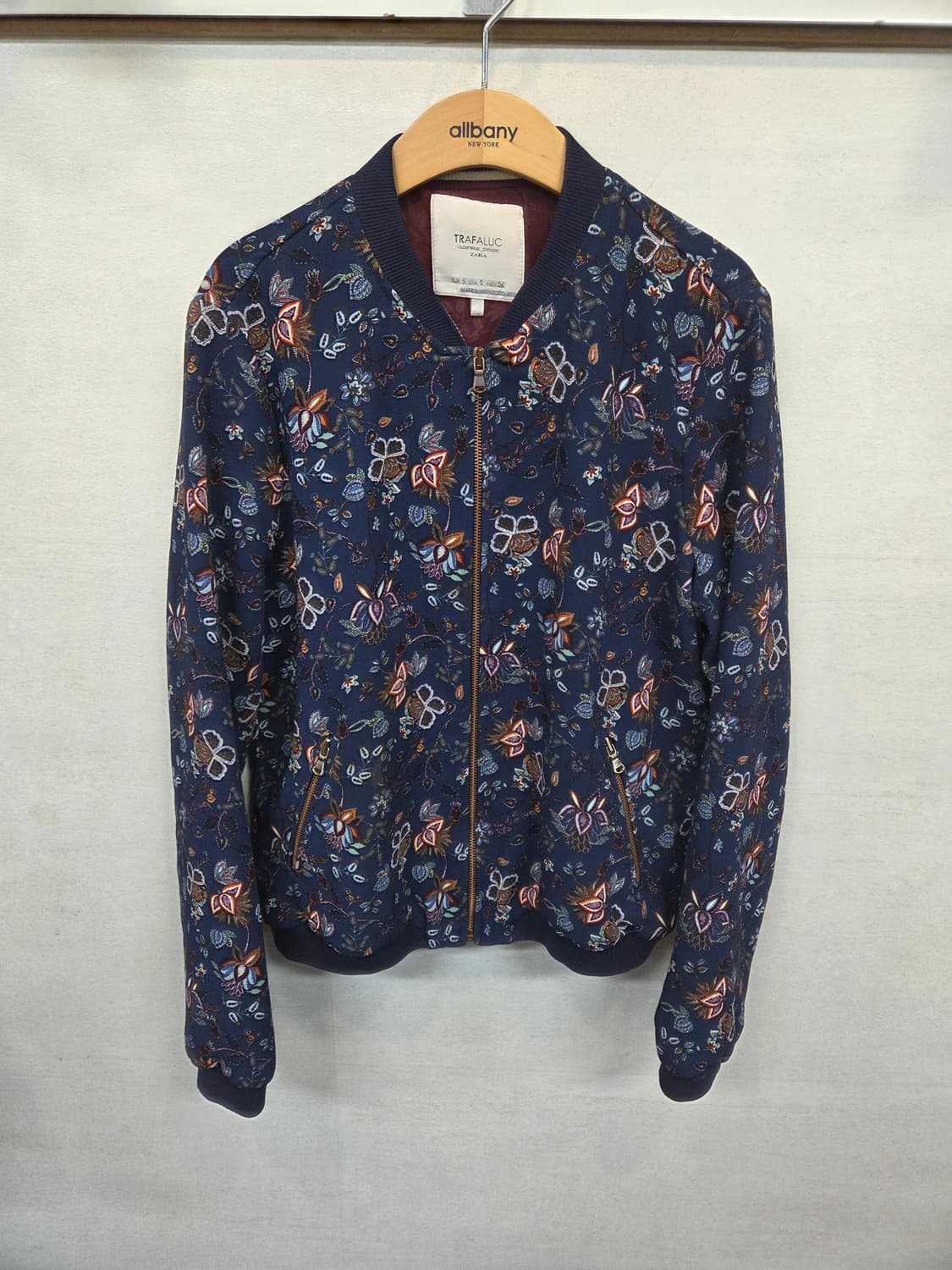 자라 트라팔룩 플라워 멀티로고 스프링 블루종 자켓 s 상품이미지1