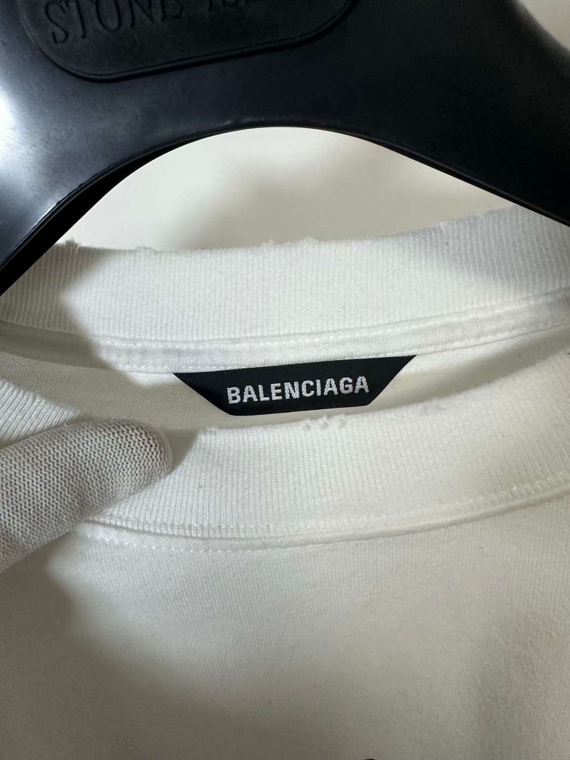 발렌시아가 사크레쾨르 로고 반팔 화이트 (S/105) 상품이미지3