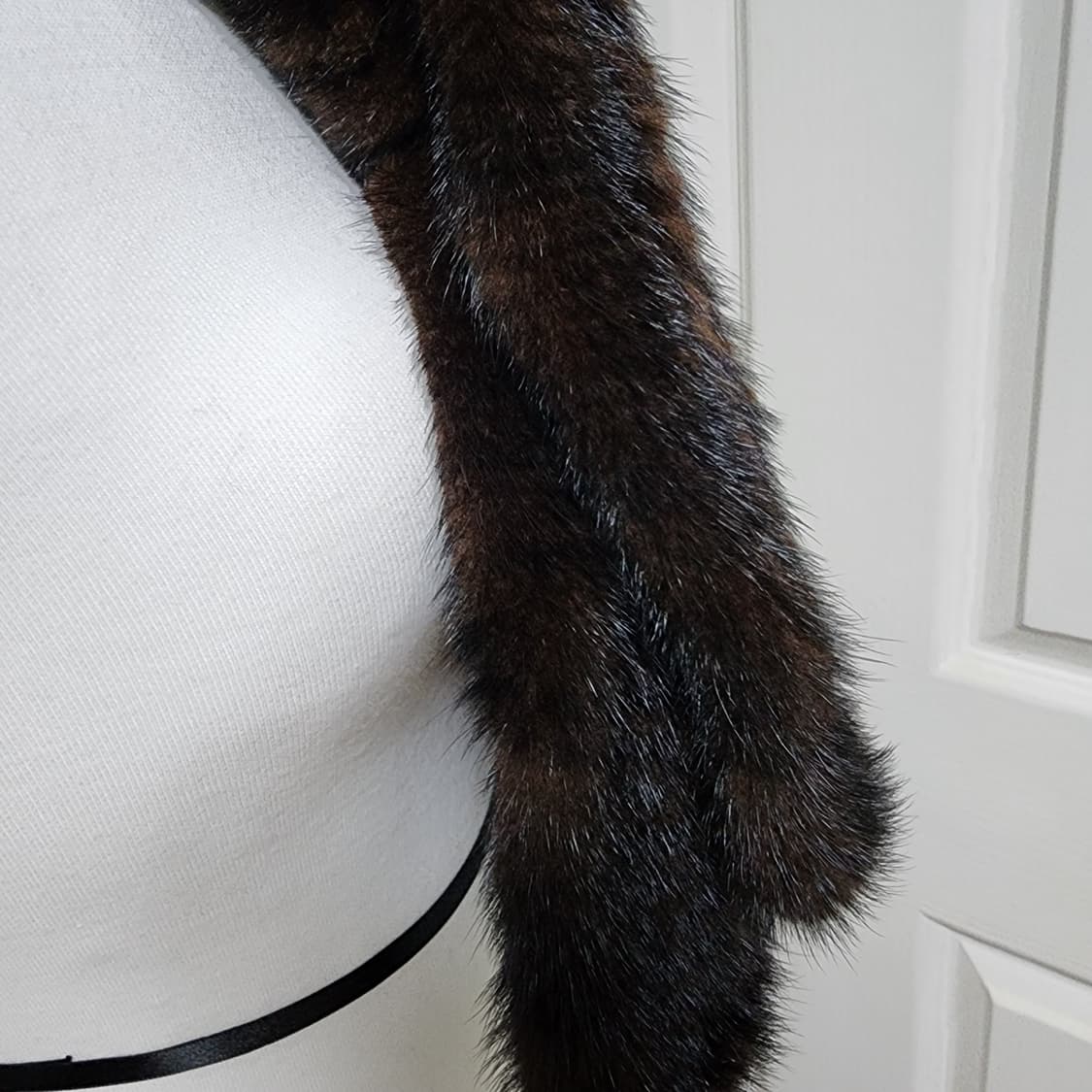 상태굿굿) 프랑코페라로 밍크목도리  브라운 상품이미지3