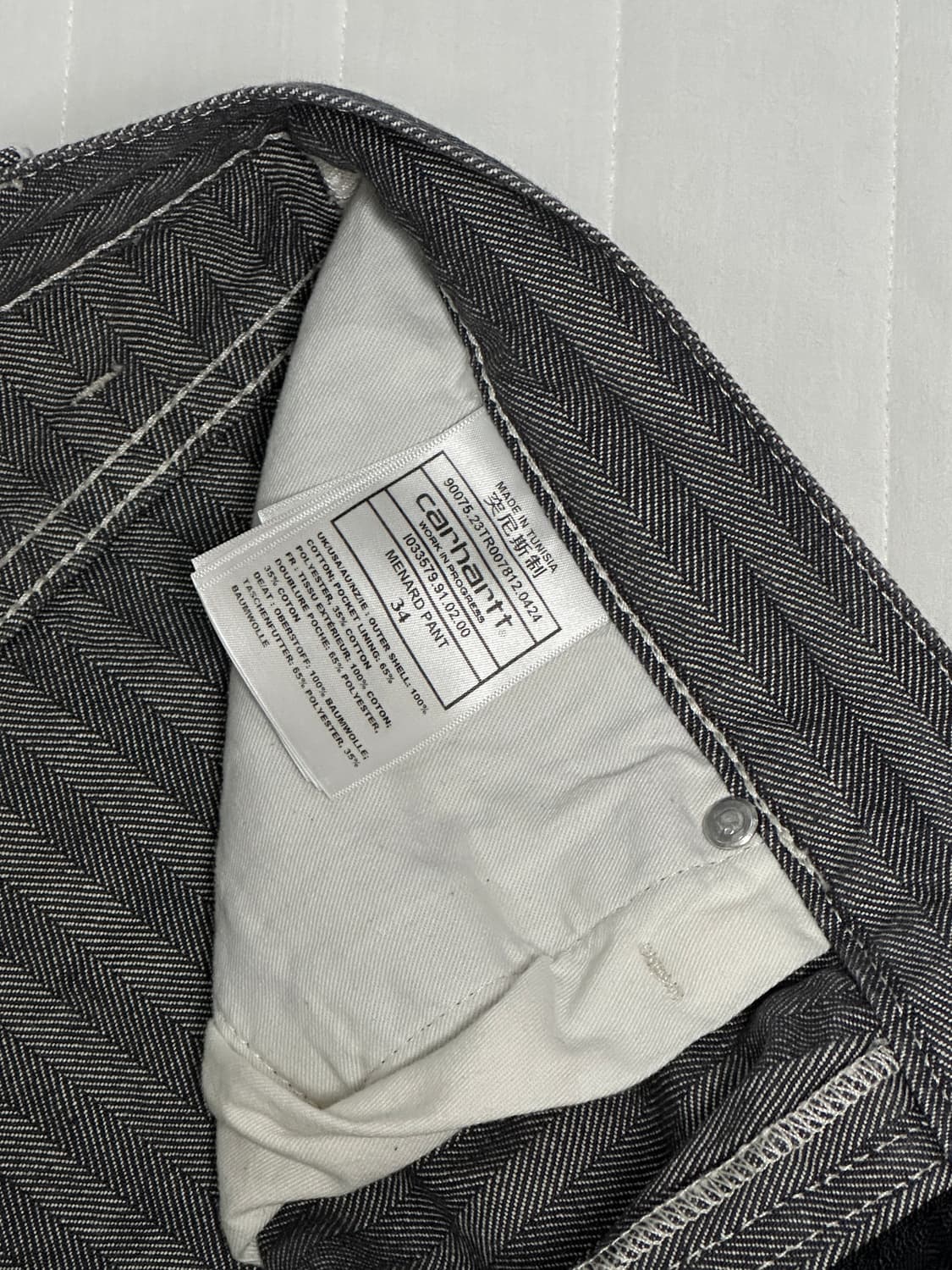 [34] 칼하트 wip 메나드 팬츠 몬시 그레이 상품이미지3