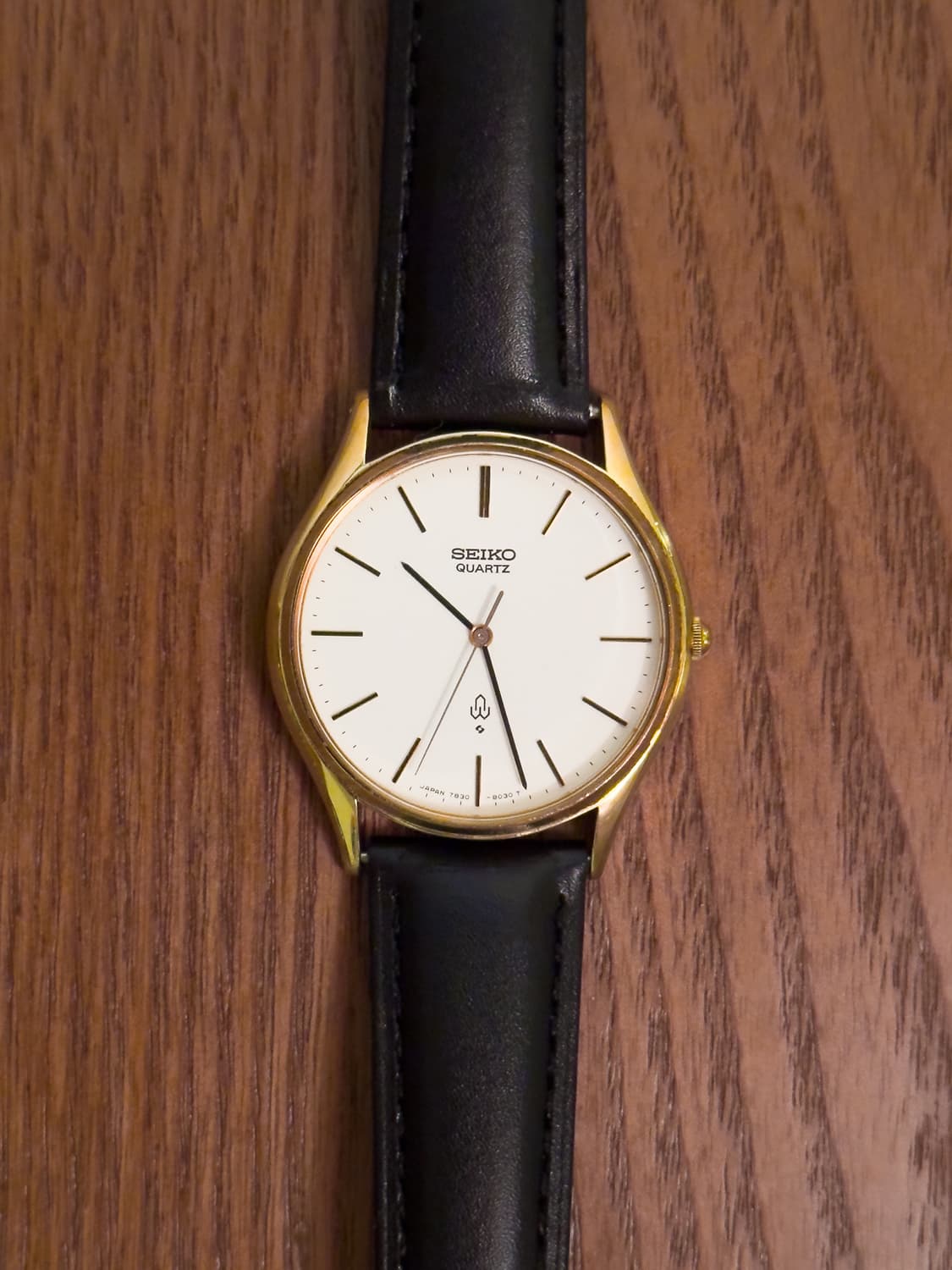[희귀/중고] 빈티지 세이코 샤리오 골드 화이트 다이얼 슬림 드레스 워치 상품이미지2