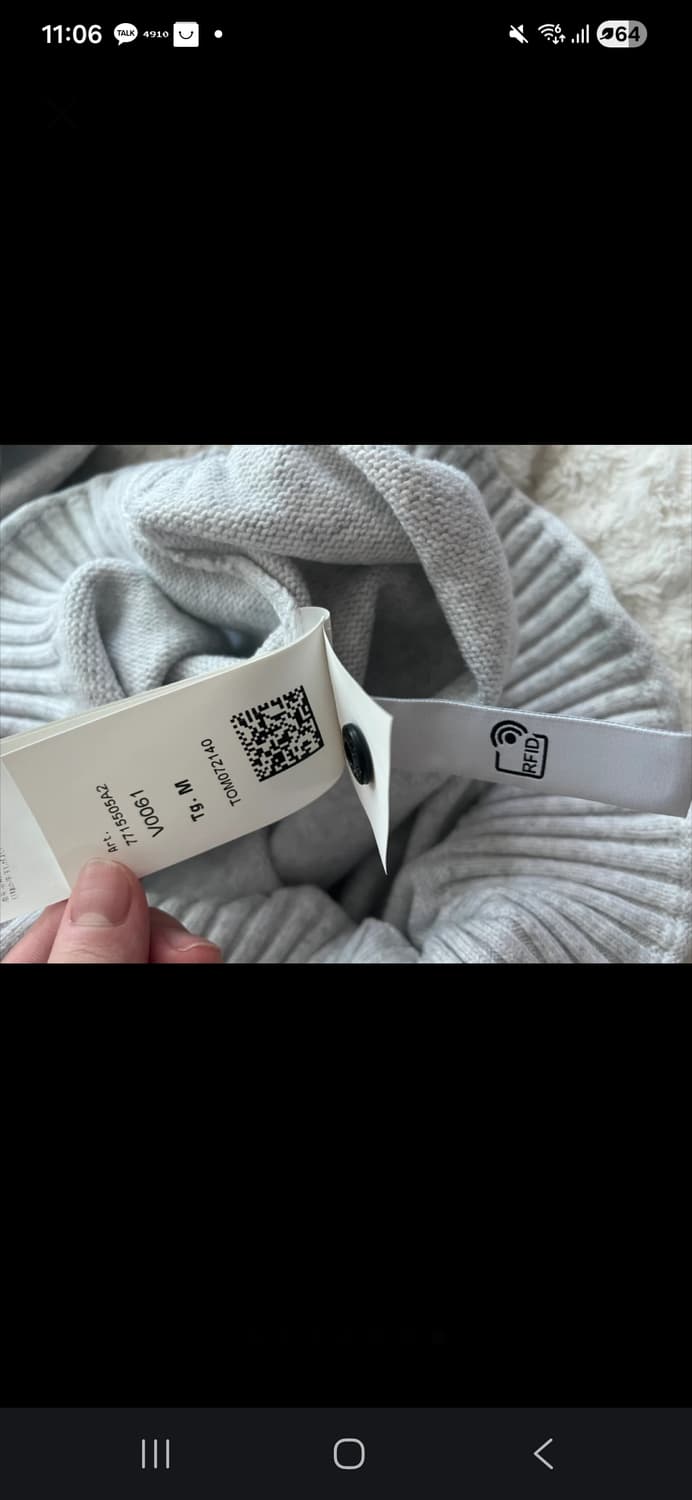 스톤아일랜드 터틀넥 니트. 화이트 L 상품이미지5