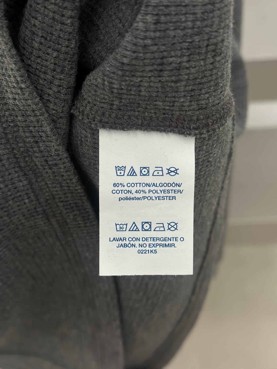 폴로 랄프로렌 차콜 빅로고 와플티  상품이미지5