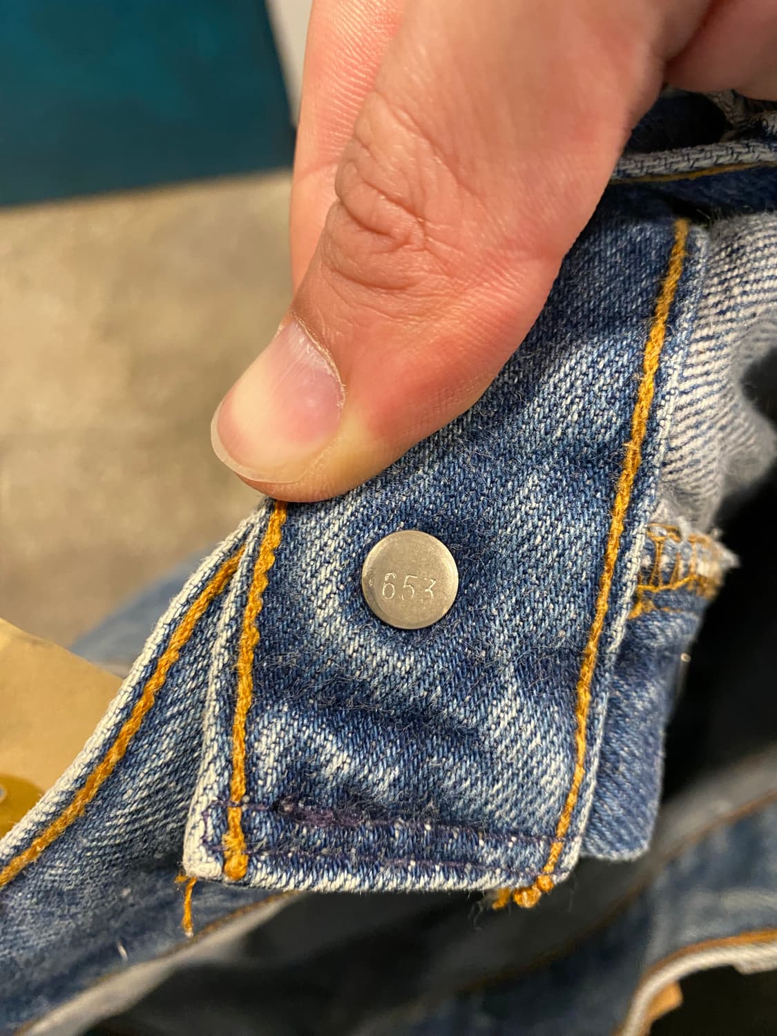 90S 리바이스 501 USA 데님 팬츠 35“ 상품이미지6