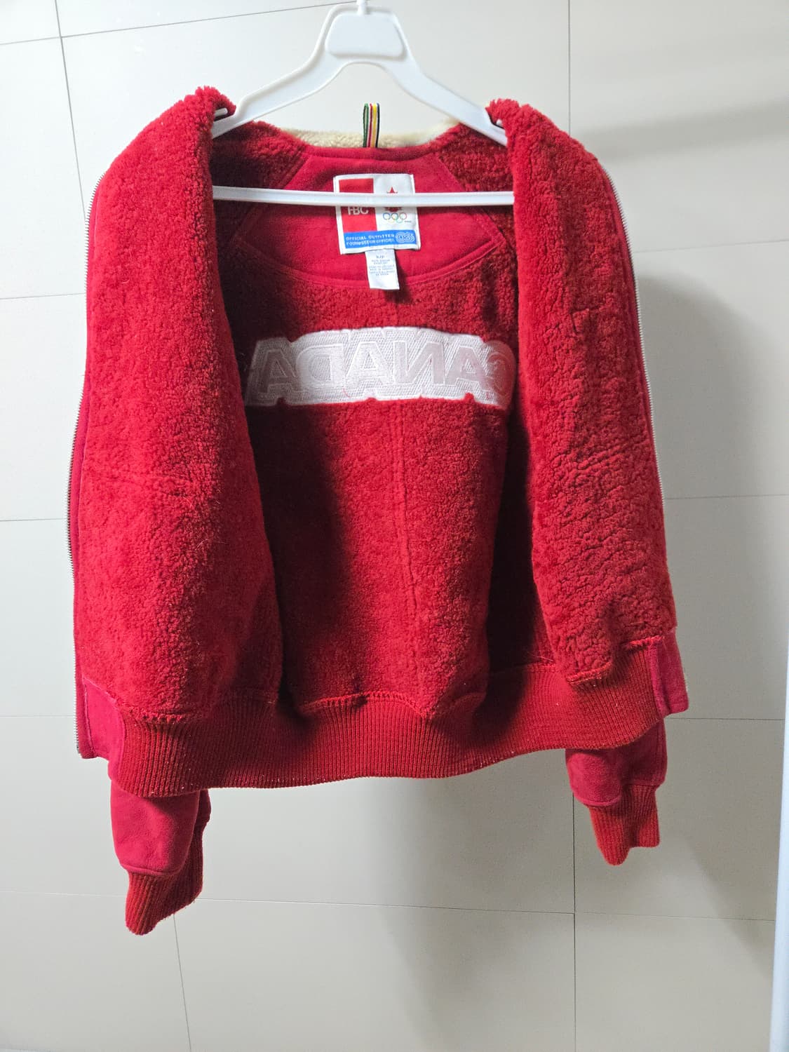 캐나다 동계 올림픽 시어잉 무스탕 후드 집업 55~66 상품이미지7