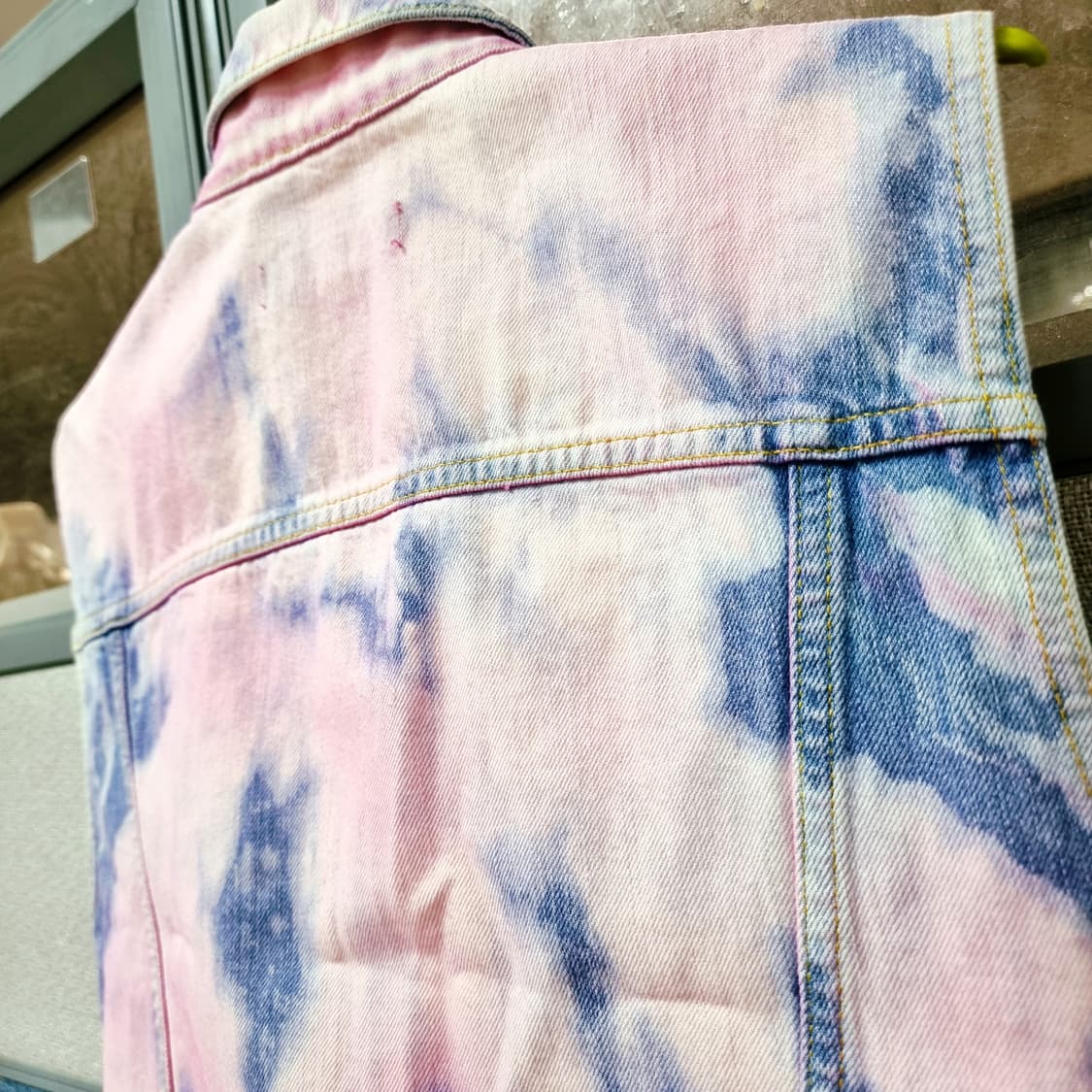 산드로 Sandro 코튼데님 타이다이 자켓 (55/표기1) 상태최상 상품이미지6