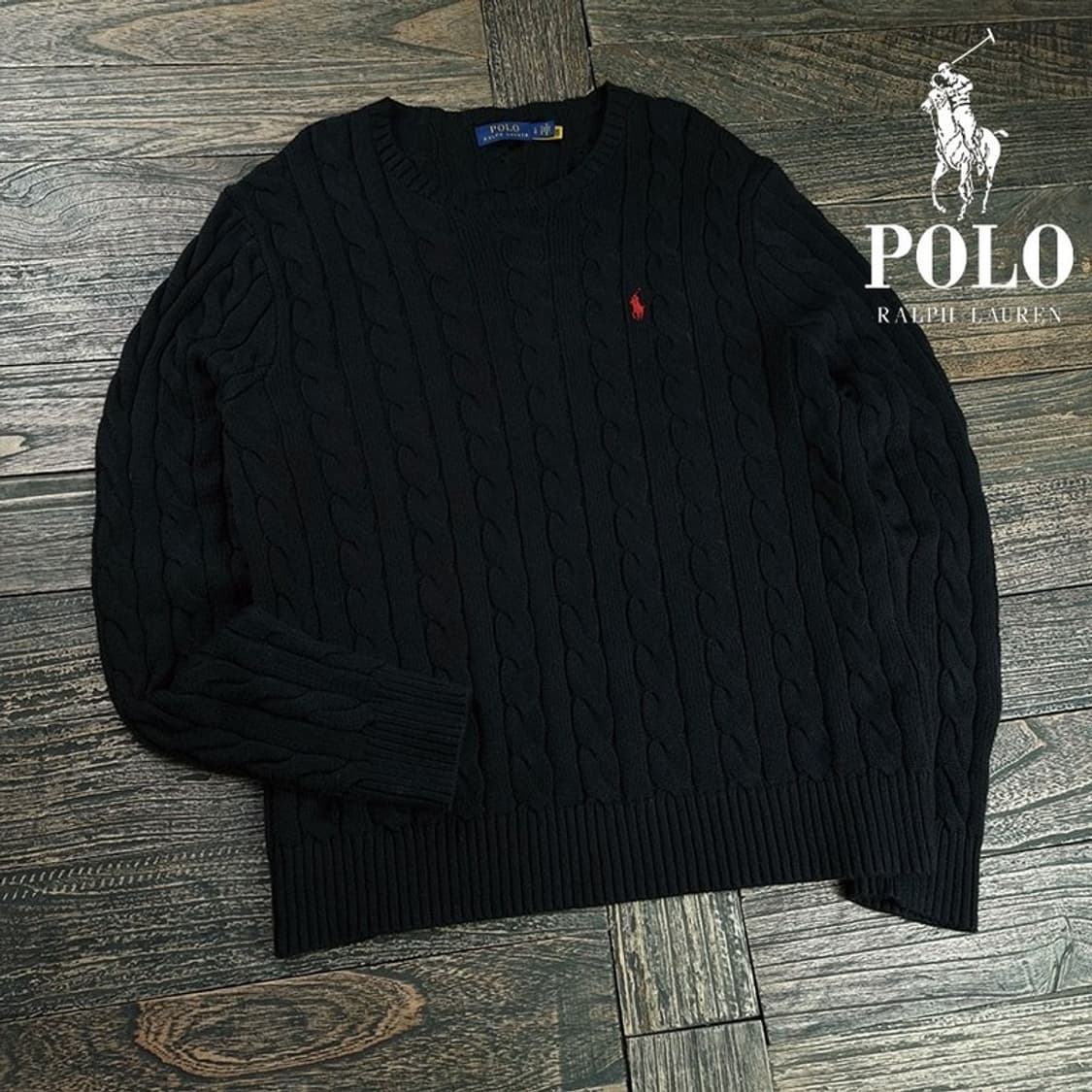 [폴로 랄프로렌] 신형 포니 로고 자수 케이블 꽈배기 니트 M19850 상품이미지1