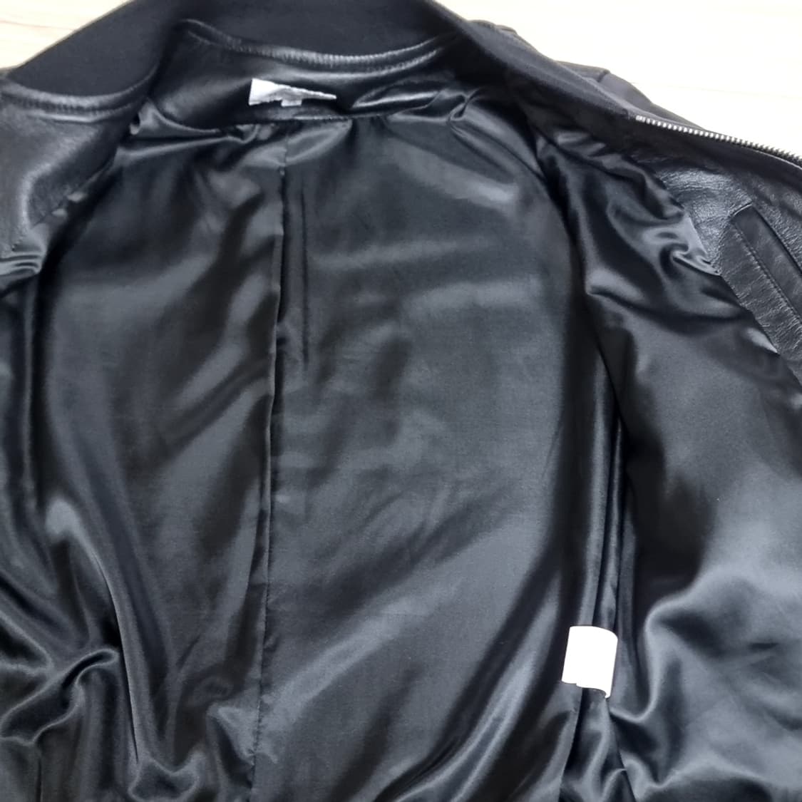 헤스티지 블랙 양가죽 레더 봄버 자켓(95) 상품이미지5