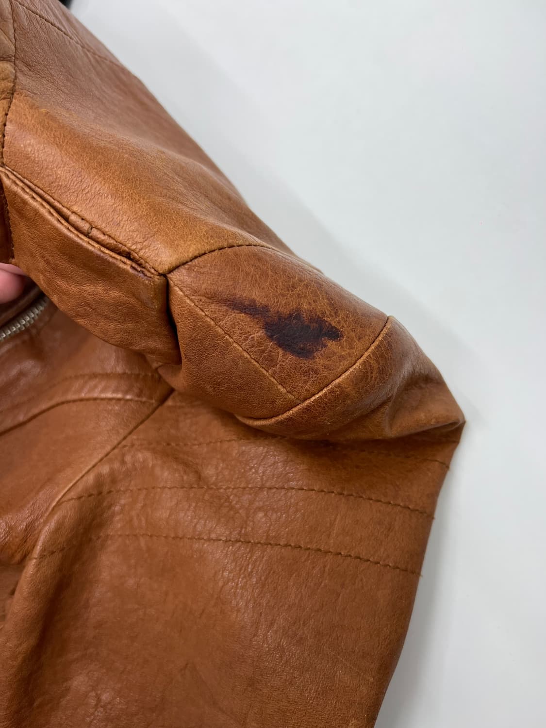 빈티지 크롭 레더자켓 상품이미지5