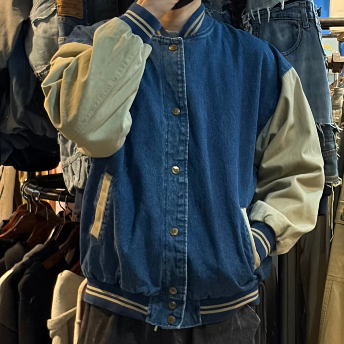 [NO.9] VTG 데님 바시티 자켓 상품이미지1