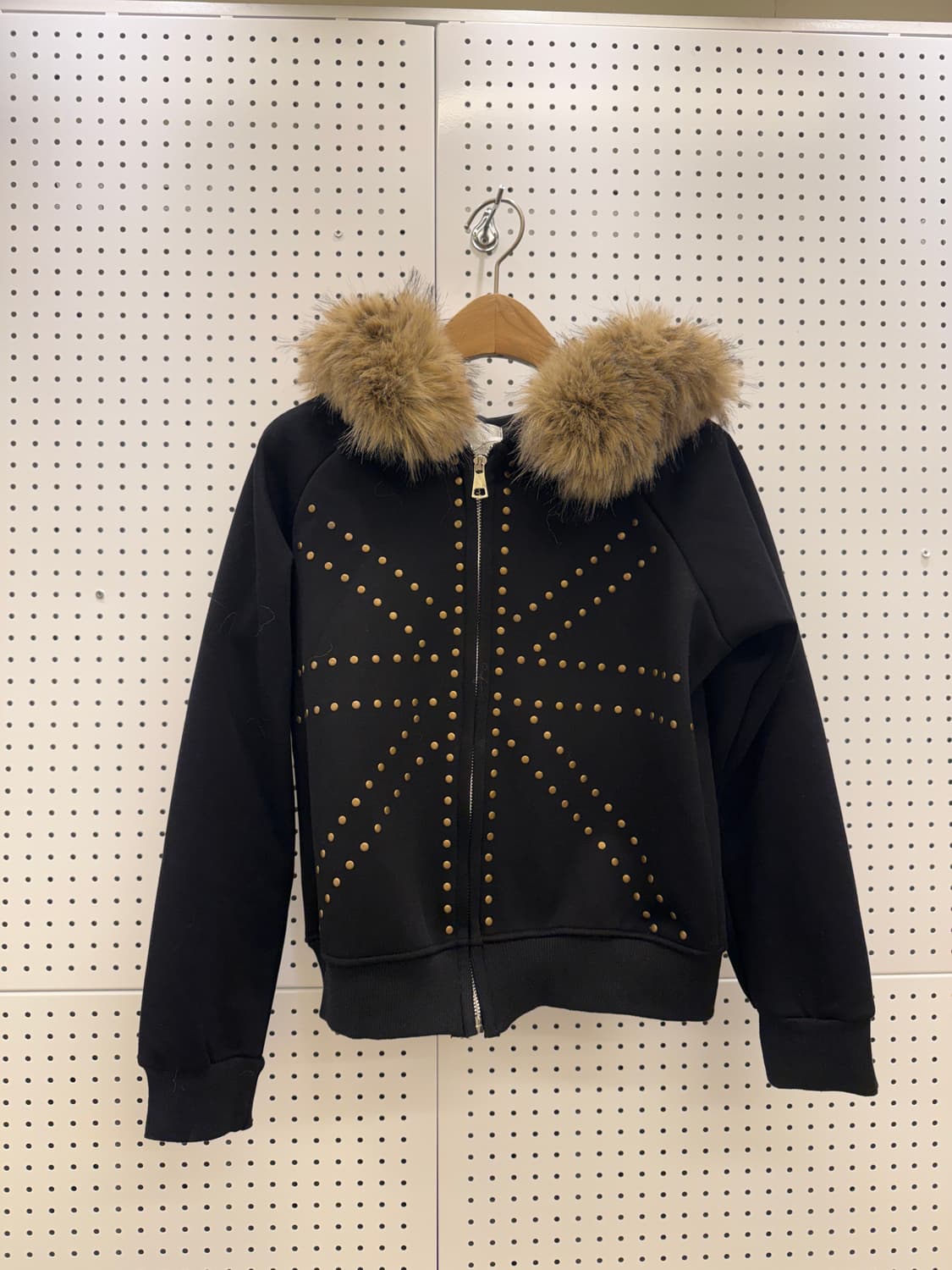 퍼 후드 집업 블랙 U618 상품이미지2