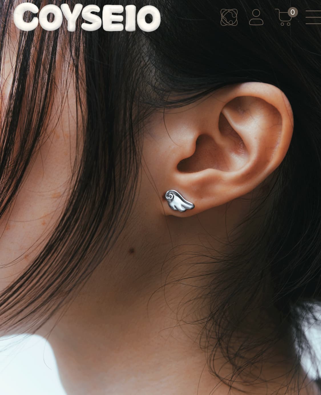 코이세이오 귀걸이 03 WING EARRING SILVER 상품이미지2