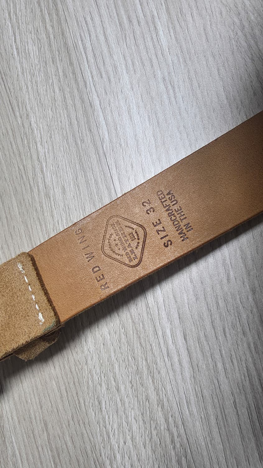 레드윙 벨트 호손뮬스키너 32사이즈 판매합니다 상품이미지2