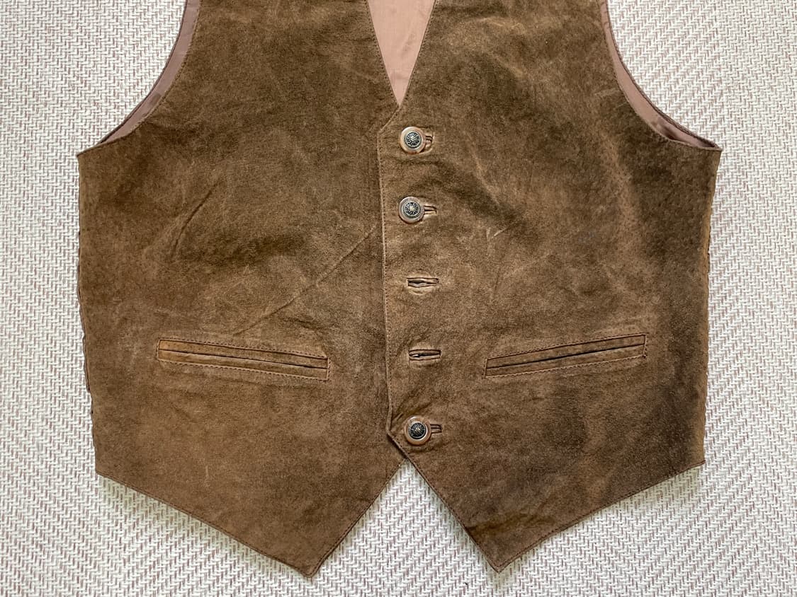 빈티지 브라운 레더 베스트  상품이미지2